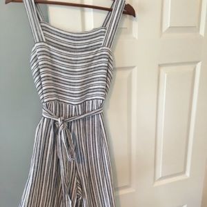 Linen belted jumpsuit
